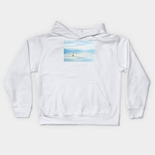 Peaceful Lake View with Misty Mountains - Skaha Lake Kids Hoodie